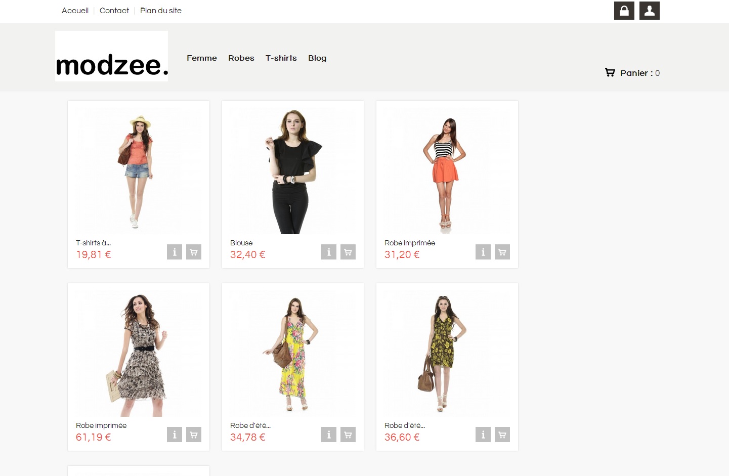 Site internet de mode en ligne design