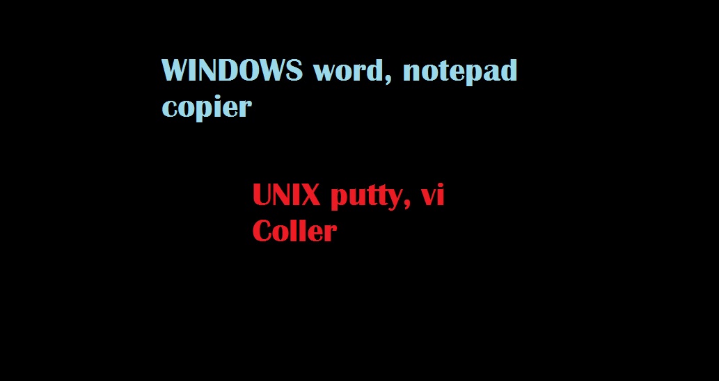 Comment copier coller de windows vers l'éditeur vi